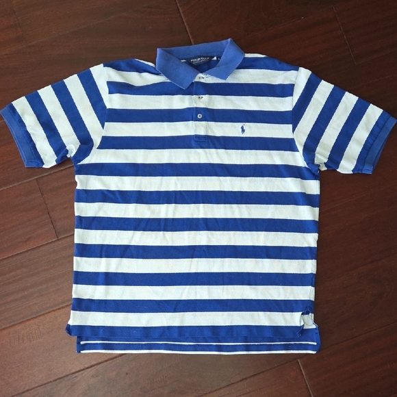 Polo Golf Ralph Lauren Blue Striped Shirt - Picture 1 of 4